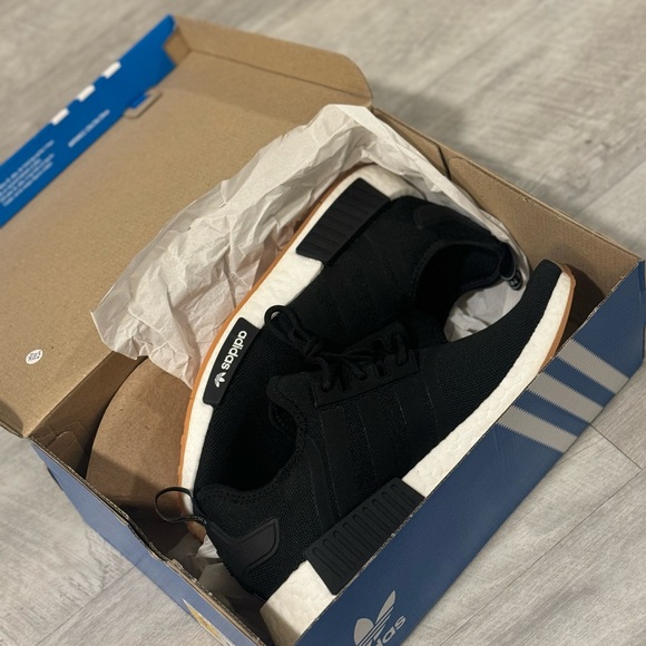 Adidas Black NMD Sneakers Size 9 - Picture 3 of 5